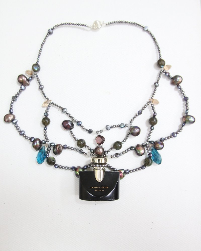 Bvlgari Mini Perfume Necklace - Necklaces - Gemstone Gray