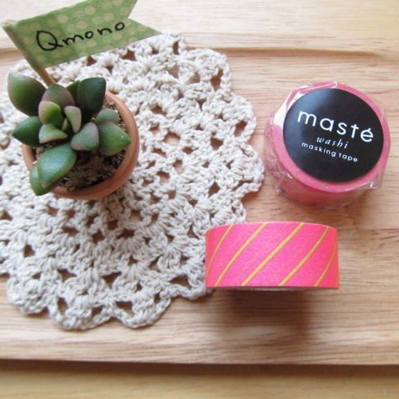 maste Masking Tape and paper tape Basic bright color [pink twill (MST-MKT02-PK)] - Washi Tape - Paper Pink