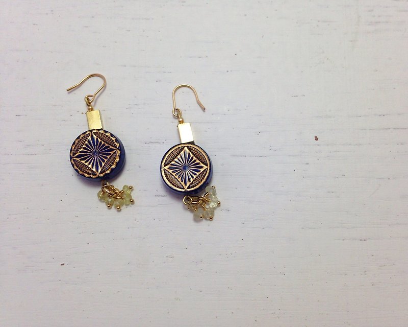 together /. Together. Earring Style II (clip-on can be changed) - Earrings & Clip-ons - Gemstone Blue