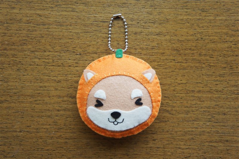 Mangogirl Healing System Orange Shiba Inu Handmade Charm - พวงกุญแจ - วัสดุอื่นๆ 
