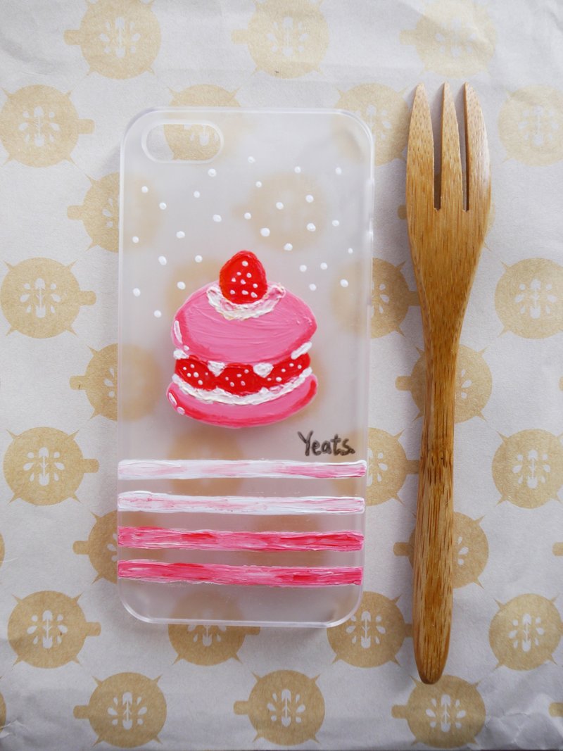 Phone Case Painting-Girl's Afternoon Tea II - Phone Cases - Plastic Pink