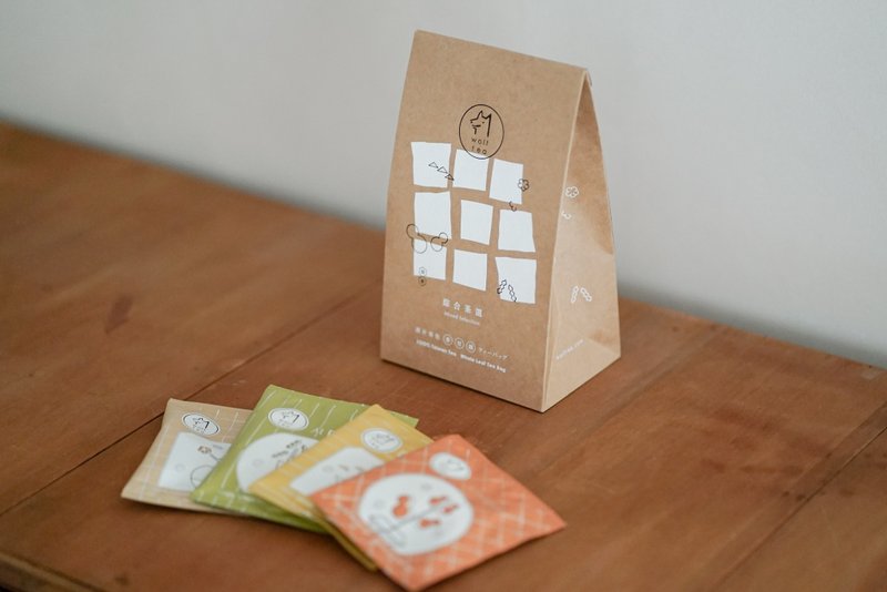 新鮮食材 茶葉/漢方茶/水果茶 - 綜合體驗茶包 (奶萱 / 包種 / 小焙 / 紅玉) 共12入 / 交換禮物