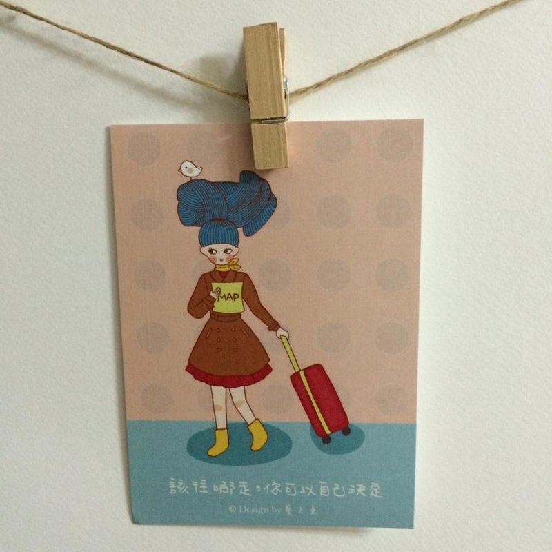 《藝之魚》該往哪走，你可以自己決定 卡片 明信片 --C0209 - 卡片/明信片 - 紙 粉紅色