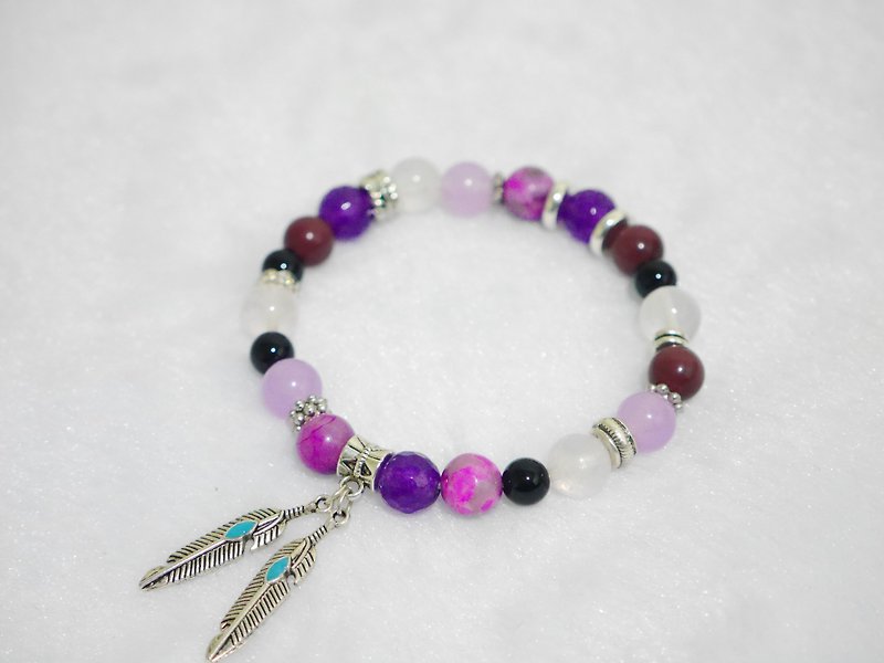 S&A-Wishing Elf Purple Beaded Bracelet - สร้อยข้อมือ - วัสดุอื่นๆ สีม่วง