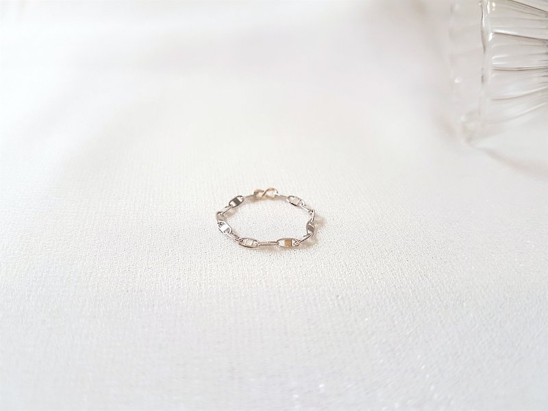 Oval Chain Bare Chain Chain Ring - General Rings - Other Metals Silver