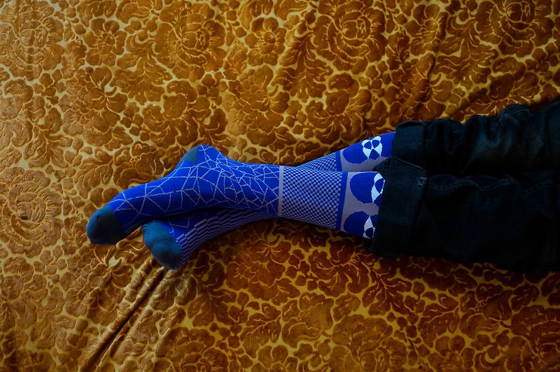 其他材質 襪子 藍色 - 冰河融化 / 及膝長襪 - 藍芋色