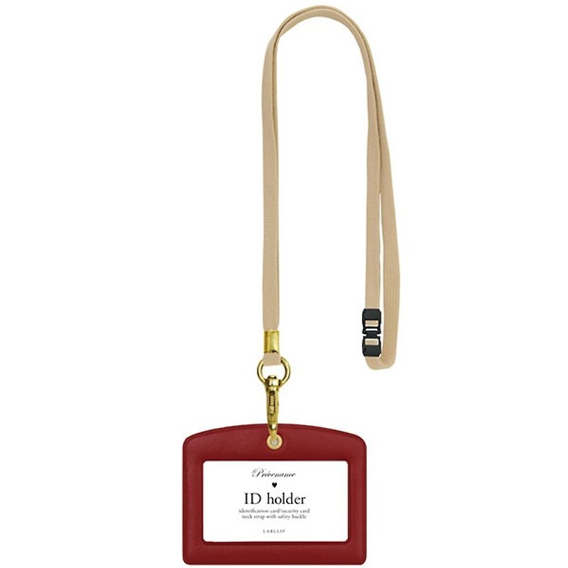 Japan [LABCLIP] Prevenance Series ID Holder_With Lanyard/Red - ID & Badge Holders - Plastic Red