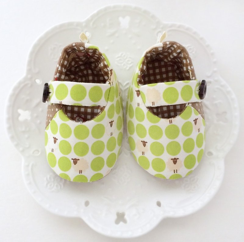 Bleater Baby Baby Shoes - light green - รองเท้าเด็ก - ผ้าฝ้าย/ผ้าลินิน สีเขียว
