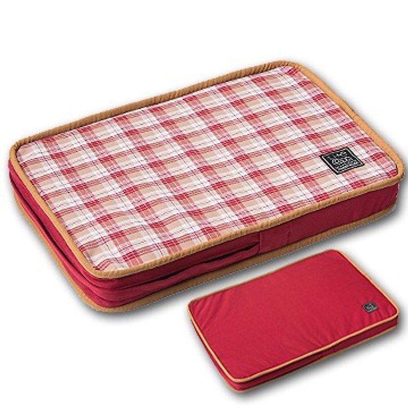 "Lifeapp" Pet pressure relief mattress S (Red Plaid) W65 x D45 x H5 cm - Bedding & Cages - Other Materials Red