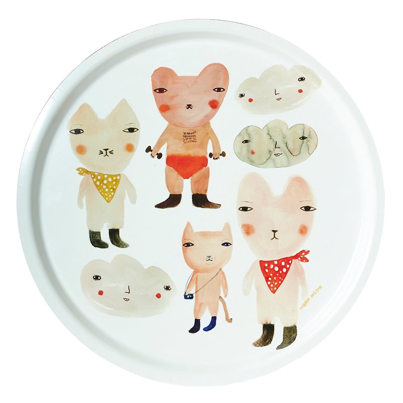 CARNIVAL BEARS limited edition hand-painted plate | Donna Wilson - Small Plates & Saucers - Plastic White