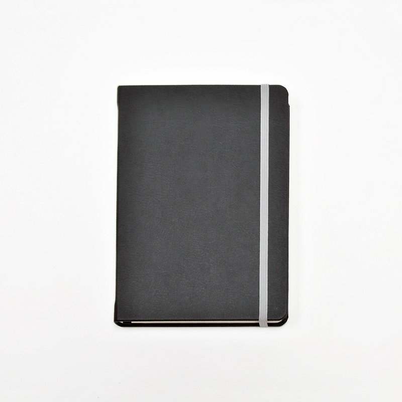 Leather Notebook A5 Customized Free Branding Service Unique Mind Present Bellagenda - Notebooks & Journals - Genuine Leather Black