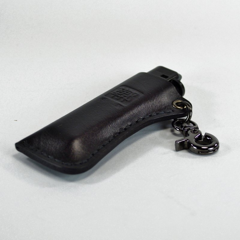 【kuo's artwork】 Hand made leather lighter case - Other - Genuine Leather Black