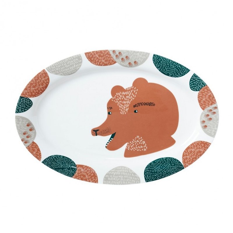 Hungry Bear Bone China Dinner Plate | Donna Wilson - Small Plates & Saucers - Porcelain White