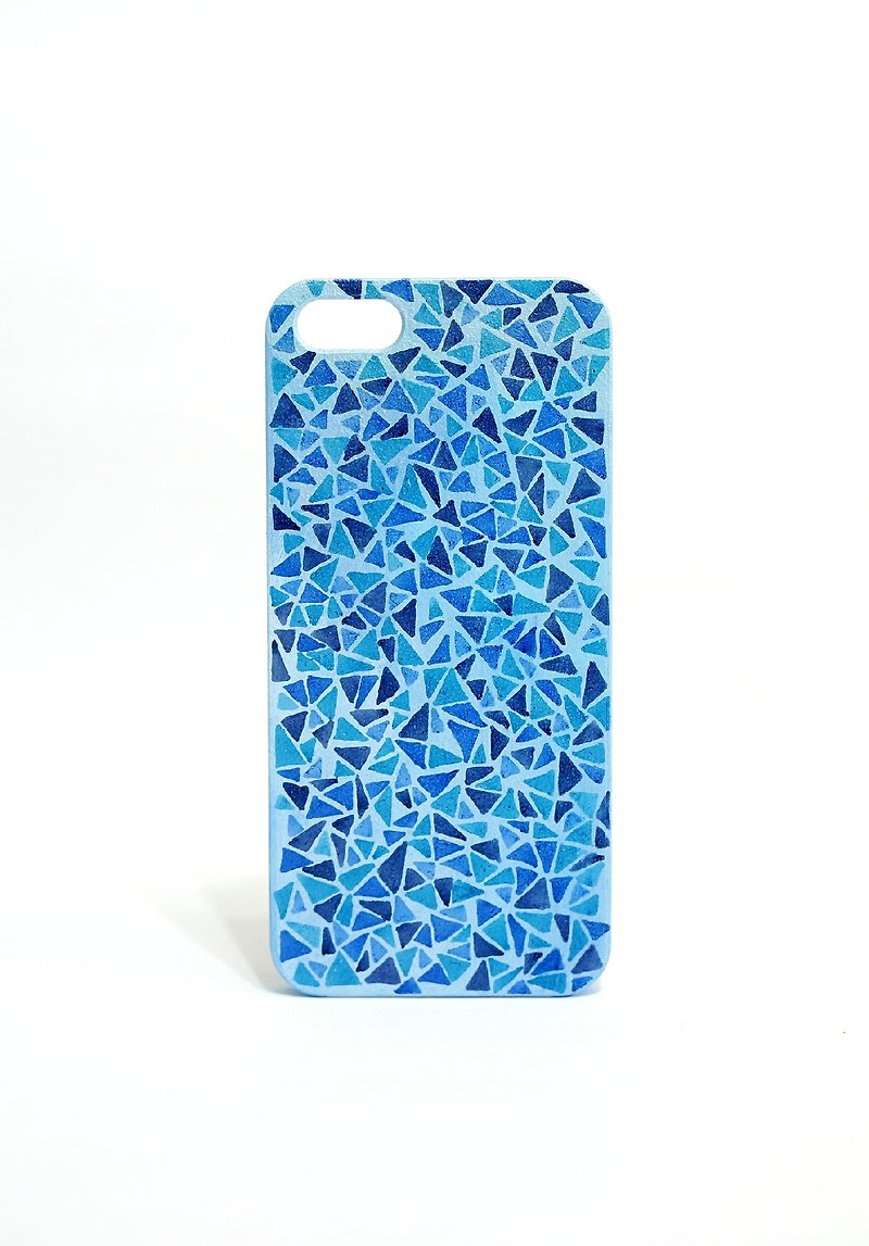 【三角思維 About Love 】iphone 5/5S 手繪手機殻 - 手機殼/手機套 - 塑膠 藍色