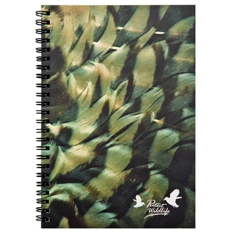 O'BON Green Sugar Cane Notebook_Art Feather Series_Platinum - Notebooks & Journals - Eco-Friendly Materials Multicolor