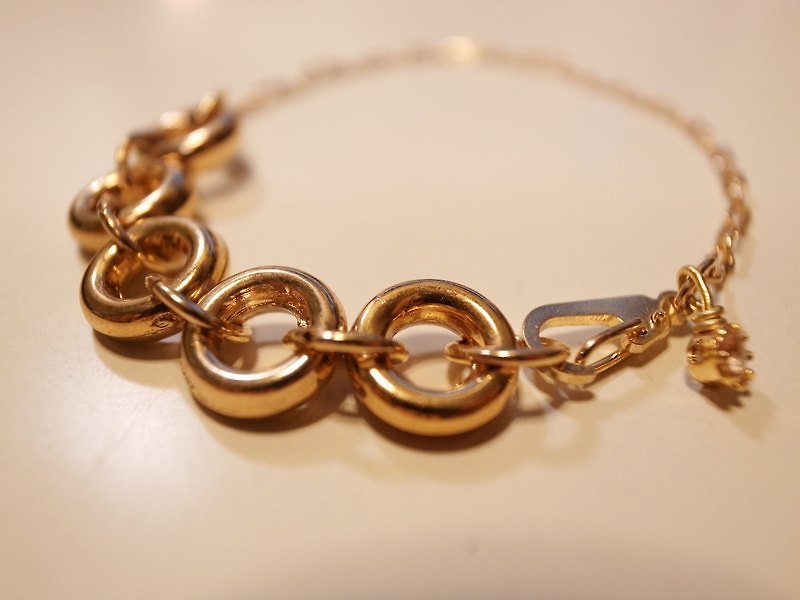 golden bagel mini bagel bracelet - Bracelets - Other Materials Gold