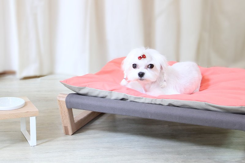 【Mao Furniture】 square hammock (including mattress) -M - for medium-sized pets - ที่นอนสัตว์ - ไม้ 