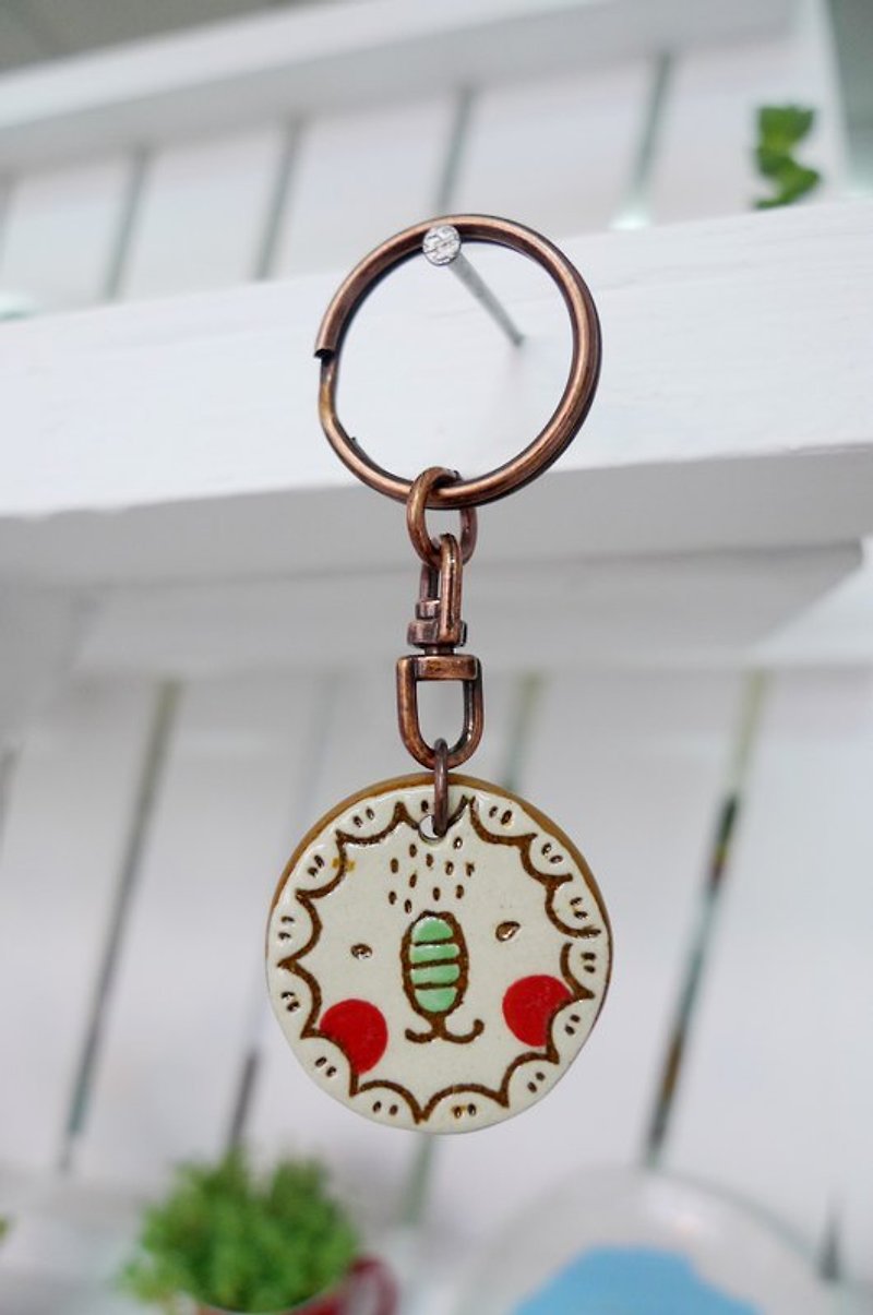 Lion key ring - พวงกุญแจ - วัสดุอื่นๆ สีนำ้ตาล