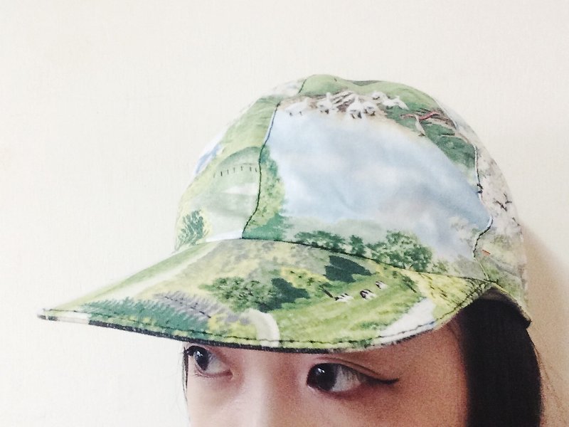MaryWil淘氣雙面棒球帽-草原農莊 - 帽子 - 其他材質 綠色