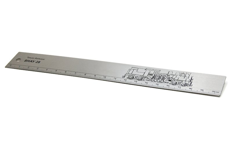 Taiwan Railway Stainless Steel Ruler-Alishan Steam Train (SHAY 28) - Other - Other Metals Gray