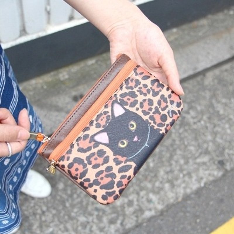 JETOY, Choo Choo Sweet Cat Caramel Universal Bag_Leopard (J1507901) - อื่นๆ - วัสดุอื่นๆ สีนำ้ตาล