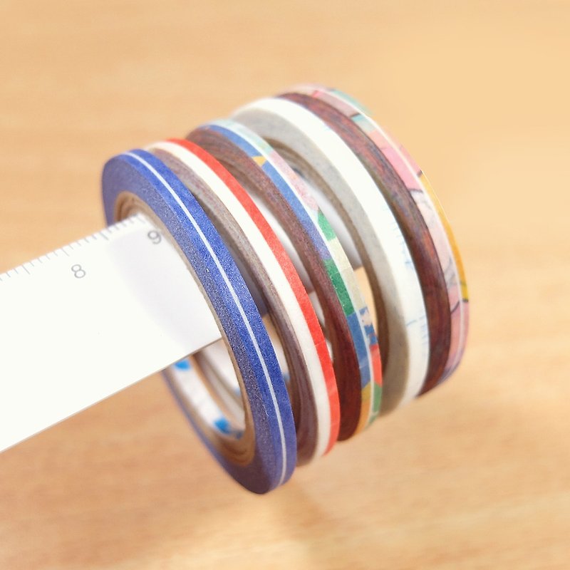 5 thin masking tape - มาสกิ้งเทป - กระดาษ หลากหลายสี