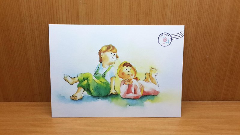 Bonnie painted figures Postcards - Cards & Postcards - Paper 