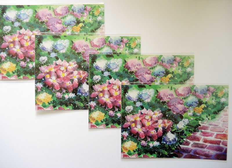 紫陽花明信片(4張) - การ์ด/โปสการ์ด - กระดาษ 