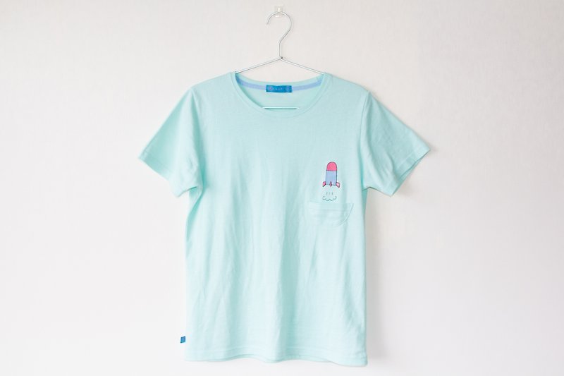 噴射火箭 / 正常T-shirt - 女 T 恤 - 其他材質 綠色