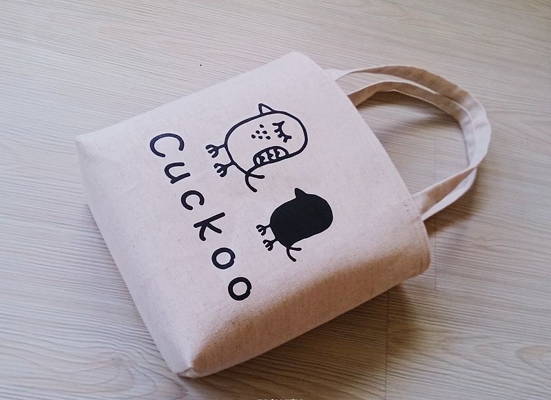 Cotton cloth CUCKOO clutch handbag shoulder bag - Clutch Bags - Other Materials 