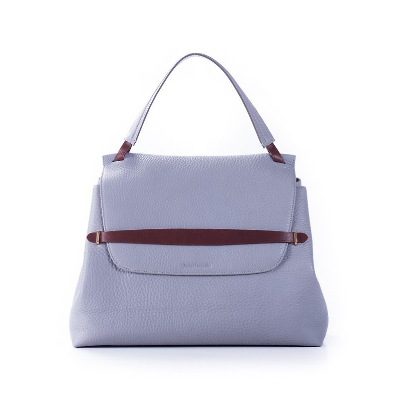 Patina Rosalina custom handmade leather handbag shoulder bag * - Messenger Bags & Sling Bags - Genuine Leather Gray