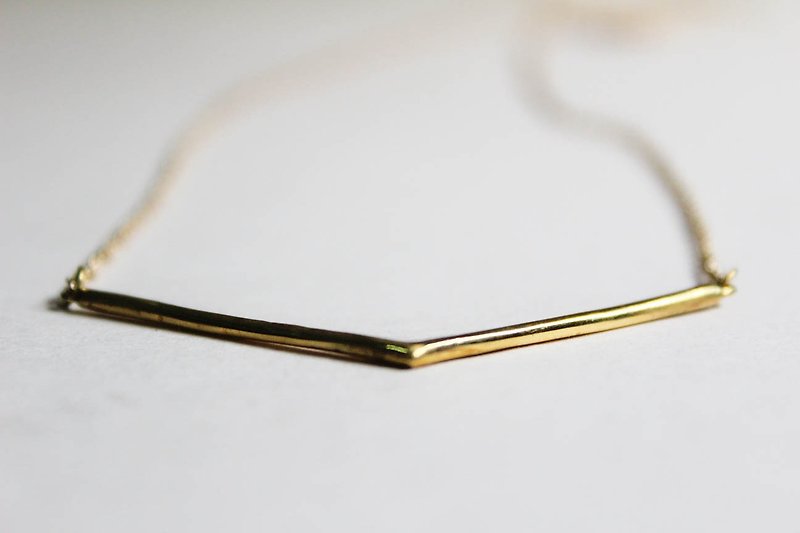 箭頭黃銅長項鍊 - 長項鍊 - 其他材質 金色