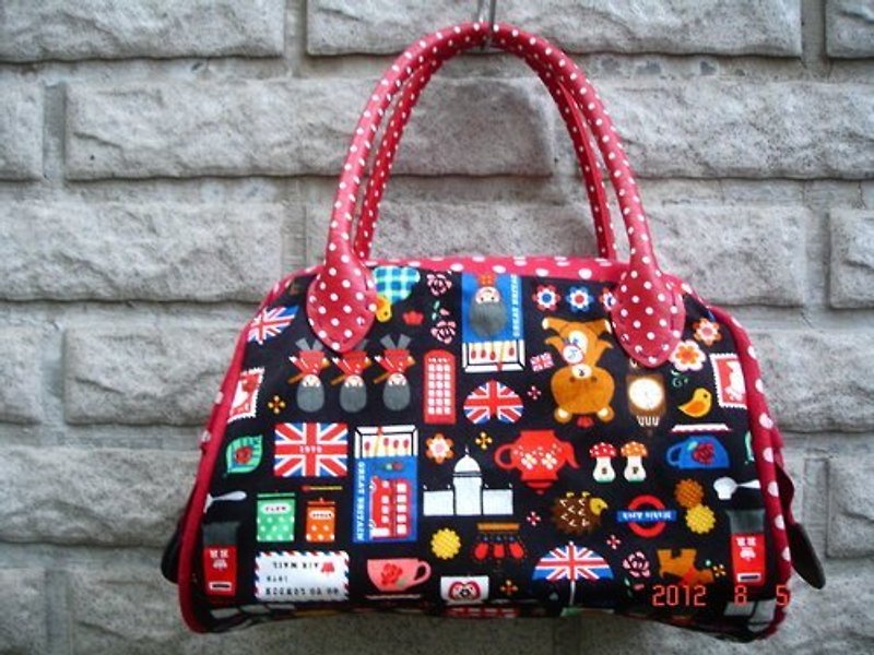 London mobile mouth gold package*Ayako hand made*Japanese cotton Linen - Handbags & Totes - Cotton & Hemp Multicolor