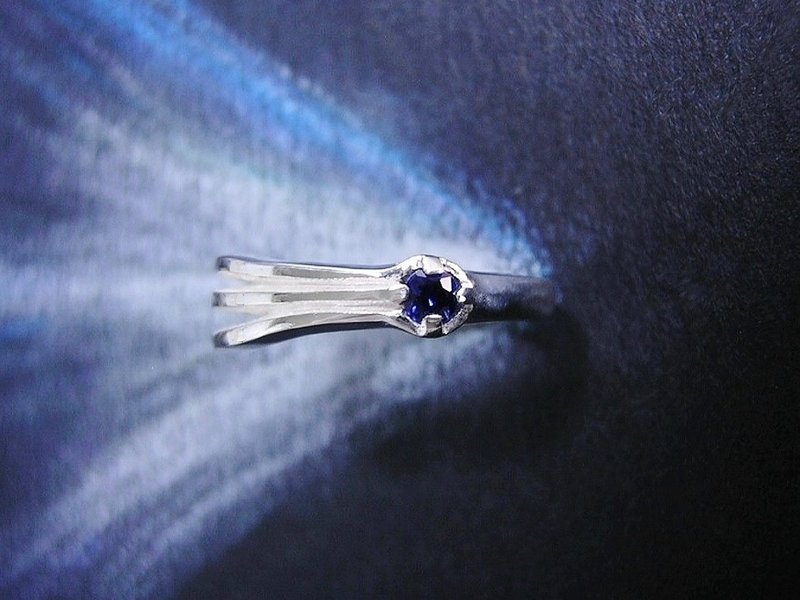 promise of 2061 sapphire ( comet star sterling silver ring 彗星 诺言 约 指杯 戒指 銀 蓝宝石 ) - 戒指 - 純銀 藍色