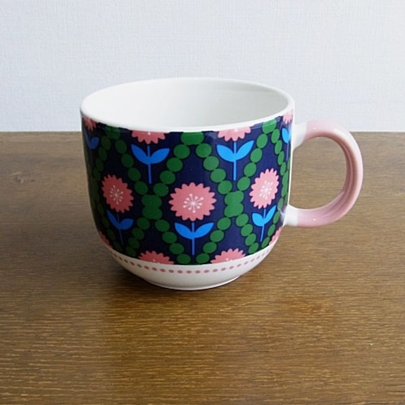 Girl apartment :: Japanese Bisque- Nordic Tile Mug - Pink - Mugs - Glass Pink