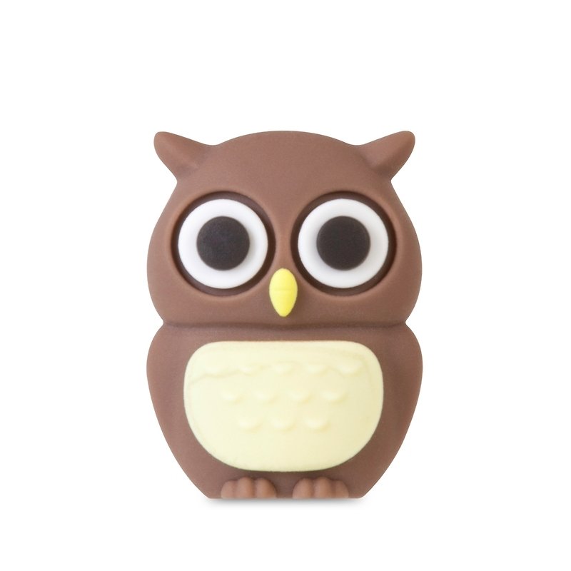 Bone Button interchangeable buckle colorful funny - Owl - Other - Other Materials Brown
