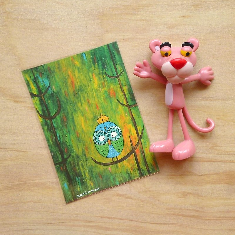 ポストカードセットイ フクロウの夢の森 - カード・はがき - 紙 多色