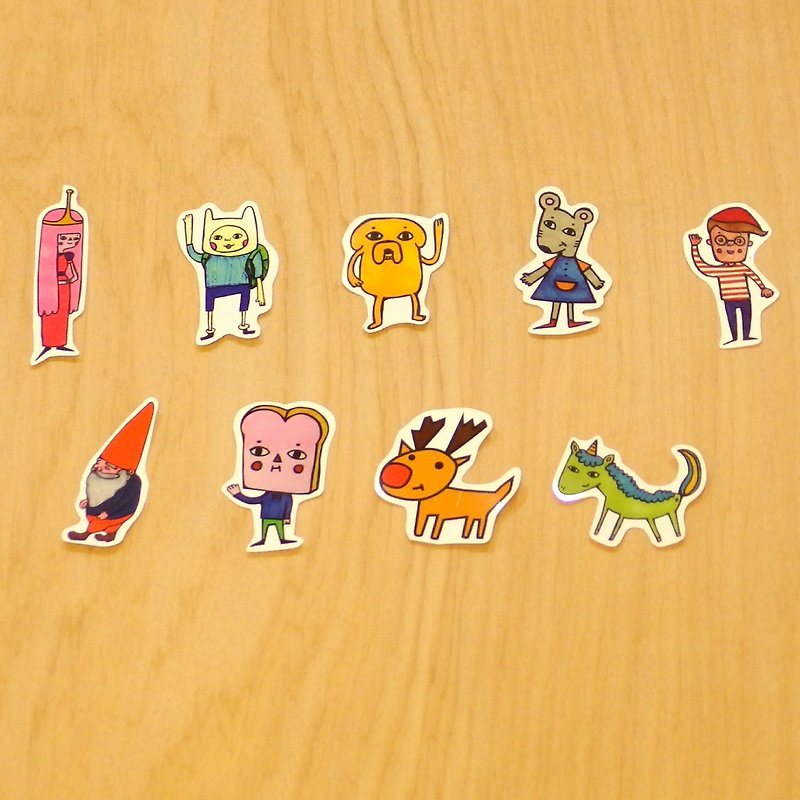 微醺斑比 卡通系列貼紙(共9款) - Stickers - Paper Multicolor