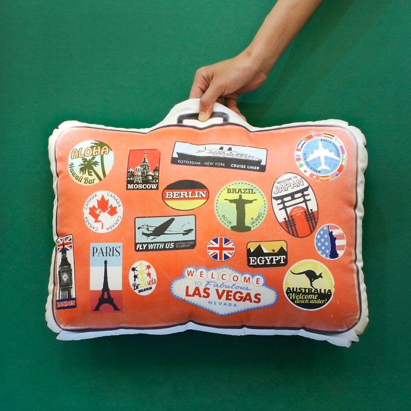 [Fun Print] Suitcase Pillow - Pillows & Cushions - Other Materials Multicolor
