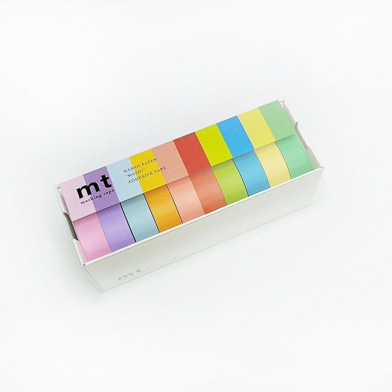 mt Masking Tape 10P / Bright (MT10P003R) - Washi Tape - Paper Multicolor