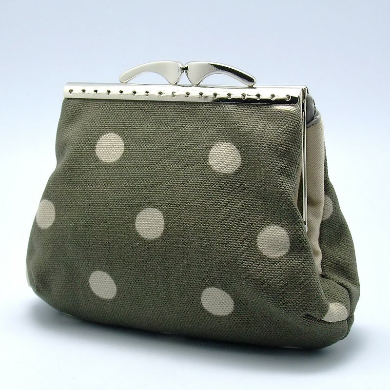 Duplex off-white dots split leg opening gold, and wallets - Coin Purses - Other Materials Gray