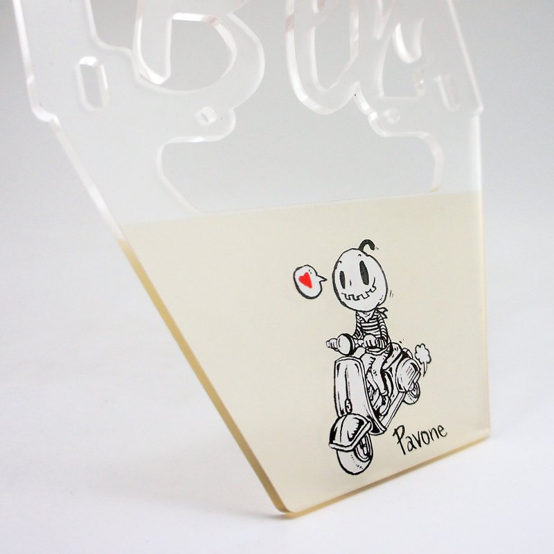 BLR PunkPumpkin  License Plate Frame for Vespa AC05 - Other - Acrylic White