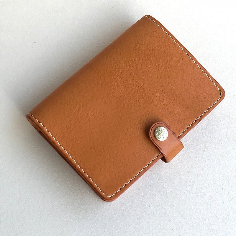 Bambini Leather Passport Holder Passport Cover Natural Brown - Passport Holders & Cases - Genuine Leather Brown