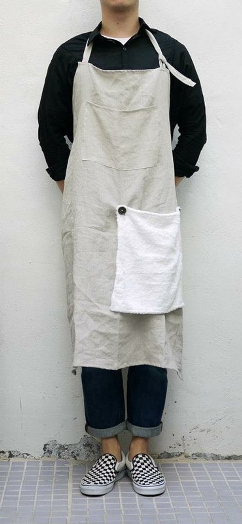 Linen 01 Apron with Tea Towel