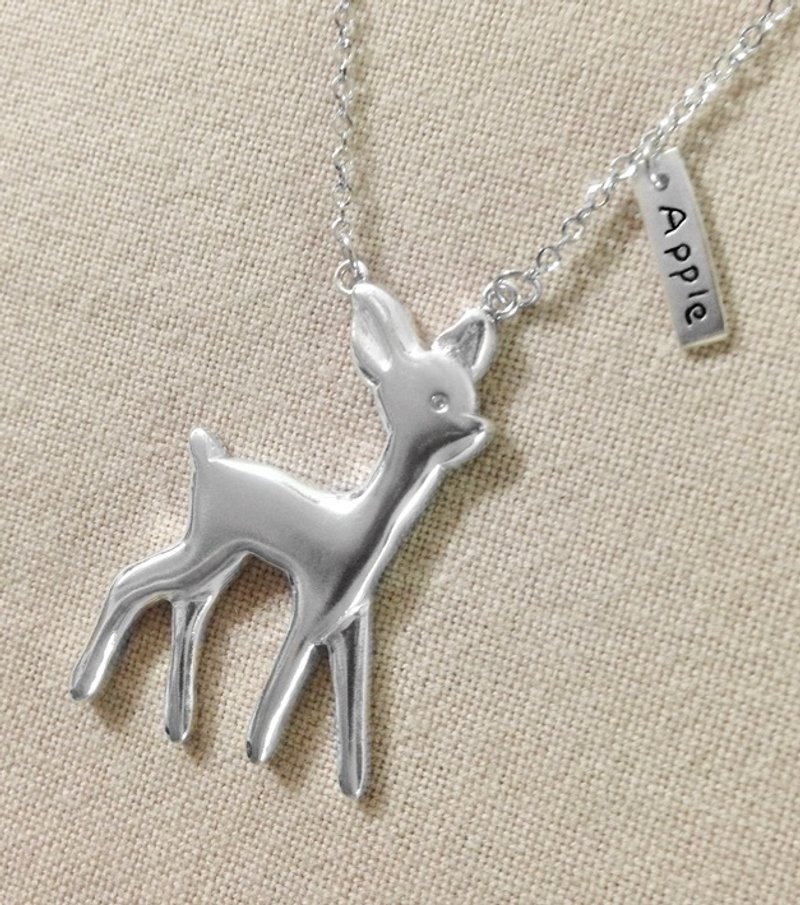 Valentine ♥ Ohappy elk necklace. Passenger Order [Mailing free transport] - Necklaces - Other Metals Gray