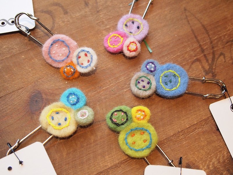 Nepal wool variety of color pin BJB1512013 - Brooches - Other Materials Multicolor