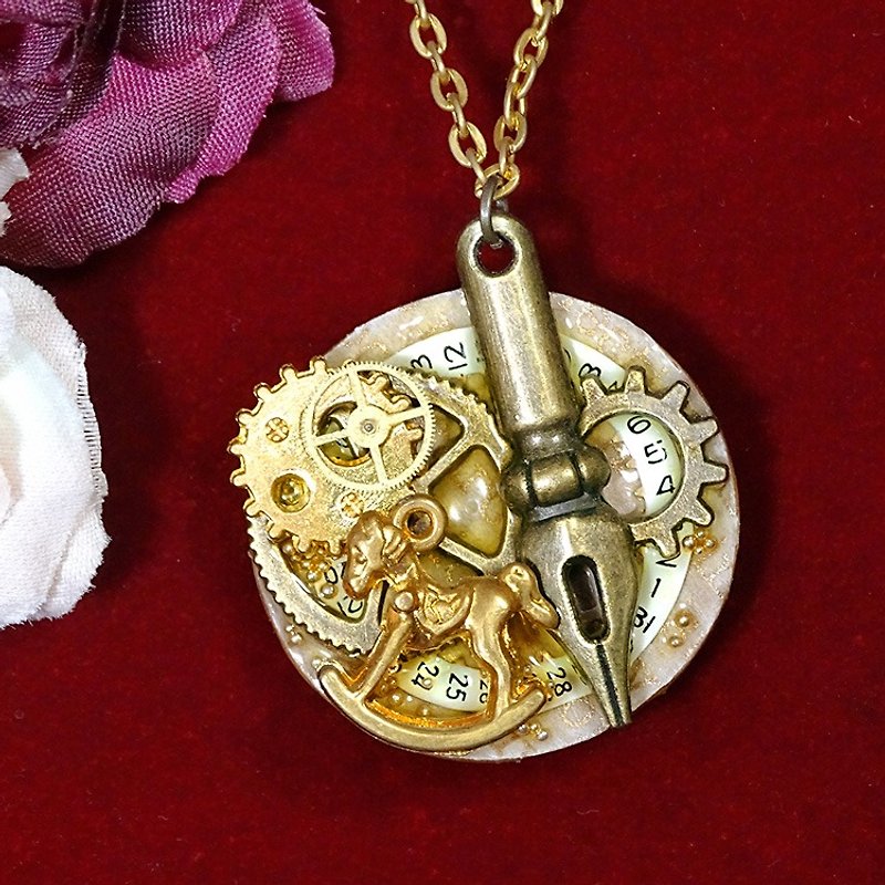 Gear Trojan Necklace _Steampunk - Necklaces - Other Metals Gold