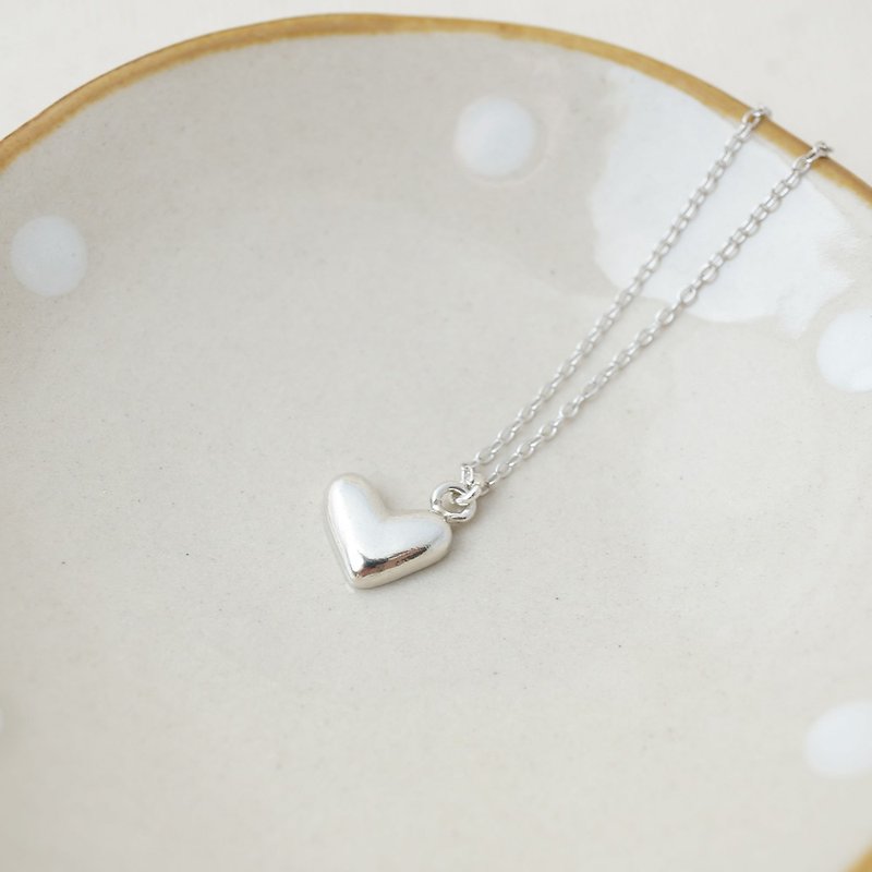 The Solitaire Mystery Sterling Silver Necklace - Heart - Necklaces - Sterling Silver Silver