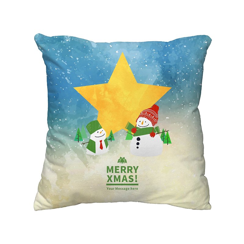 【Friends come from far away】 Christmas custom throw pillow - หมอน - เส้นใยสังเคราะห์ หลากหลายสี