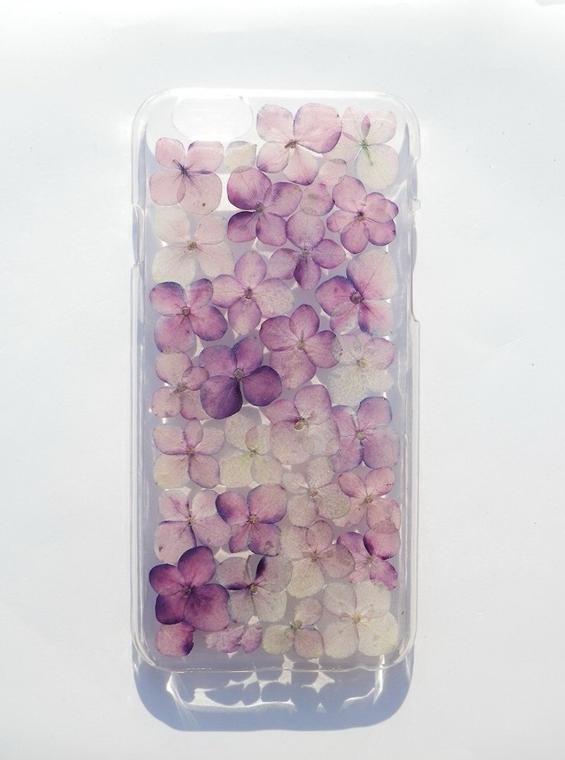 Anny's workshop手作押花手機保護殼，適用於Apple iphone 6，繡球花系列 - 手機殼/手機套 - 其他材質 紫色